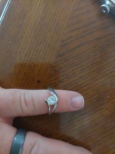 STERLING SILVER Cubic Zirconia RING Sz8