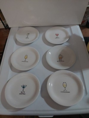 Ceramic 6 Inch Appetizer/Cocktail Plates (Set Of 6)