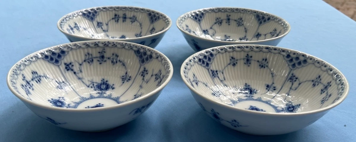   ロイヤルコペンハーゲン/シュガーボウル・クリーマーセット/Blue Fluted Half Lace/Sランク/93【中古】 Royal Copenhagen Half Lace for sale | eBay