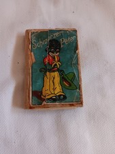 antikes Kartenspiel Schwarzer Peter 1920/30 Karten im Schuber