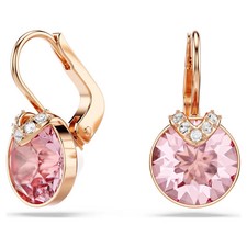 Swarovski nuovi orecchini goccia Bella V taglio tondo tono oro placcato oro 5662093