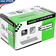 16 Gauge Angled Finish Nails 2-1/2-Inch 20-Degree Galvanized Finishing Nails