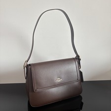 NWT CCE57 Etta 29 Flap Bag Shoulder Bag Leather Brown