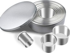 12 Pieces Round Cookie Cutters Set Stainless Steel Cutter