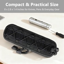 Small Molle Pouch Tactical Mini Knife Sheath Flashlight Holster Pencil Tool Bag