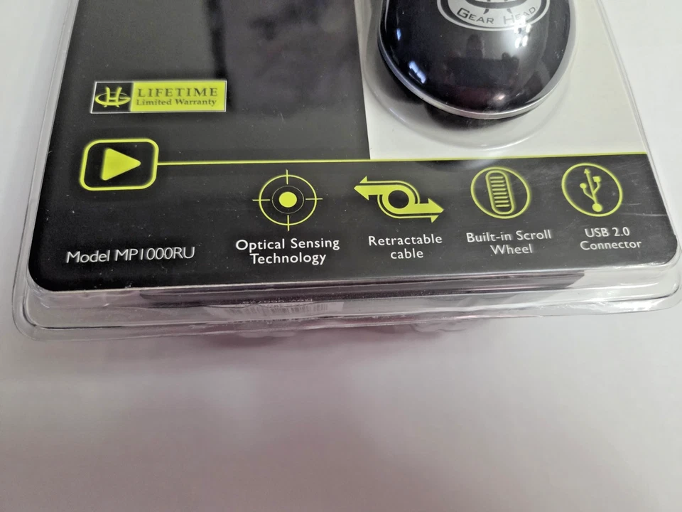 GEARHEAD (NEW) OPTICAL MOBILE MOUSE 400DPI MODEL MP1000RU BUILT IN SCROLL WHEEL - Image 4 of 4