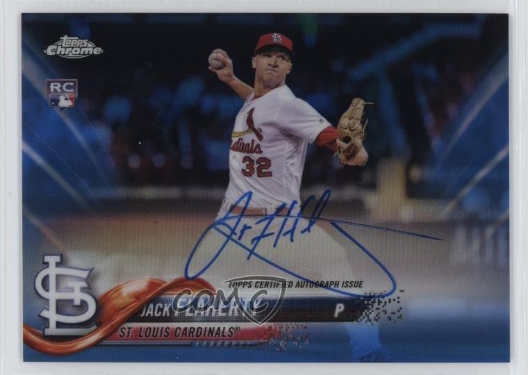 2018 Topps Chrome Rookie Auto Blue Refractor /150 Jack Flaherty #RA-JF Auto RC