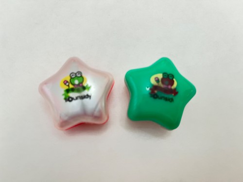 Vintage POBB Frog Eraser (2pc) Soundy Taiwan 80s 