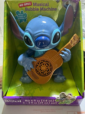 Disney Stitch No-Spill Musical Bubble Machine with 4 fl oz Solution