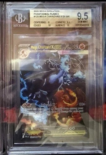 MEGA CHARIZARD X EX SIR 125/094 BGS 9.5 Gem Mint Pokémon Phantasmal Flames 2025