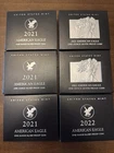 Lot of 6 American Eagle Proof Silver Dollars with Original Boxes & COA