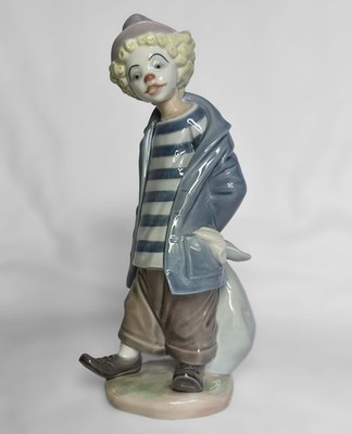 9 '' Vintage Little Traveller Figurine, hobo with a sack, Spain, 1986, WITH BOX