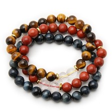 Tiger's Eye Triple Protection Bracelet - Natural Crystal Protection Bracelet ...