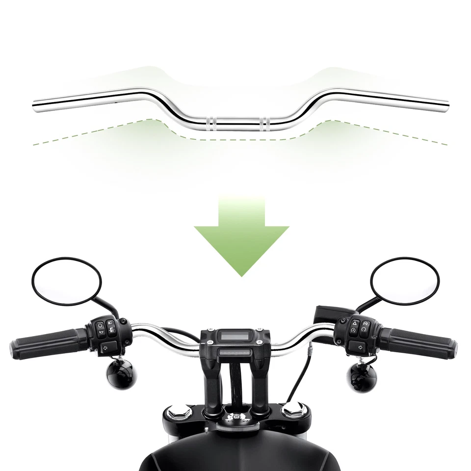 Хромированный руль мотоцикла 7/8 дюйма 22 мм трекер тяги для Suzuki GT380 GT750 - Изображение 2 из 4