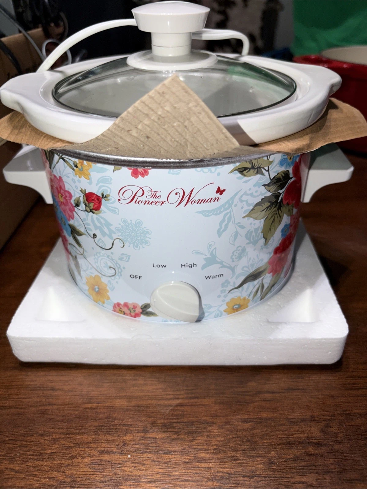 THE PIONEER WOMAN Sweet Rose 1.5 QT Slow Cooker Kitchen Crock Pot 3 Settings