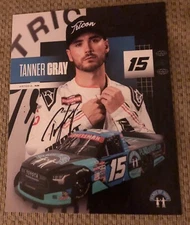 Nascar Truck Driver #15 Tanner Gray Place Of Hope 2025 Autographed Postcard