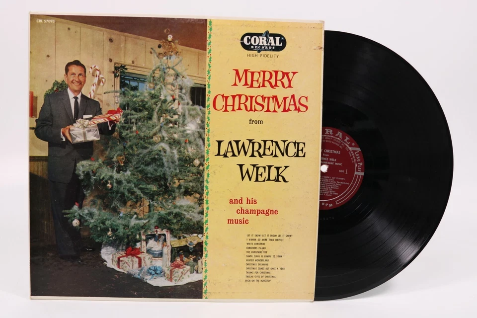 Merry Christmas от Lawrence Welk & His Champagne музыка коралловые пластинки 33 винил - Изображение 3 из 4