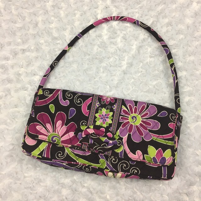 Vera Bradley Retired Purple Punch Convertible Clutch Shoulder