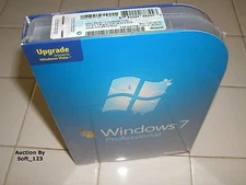 Microsoft Windows 7 Professional Upgrade 32 & 64 Bit DVDs =RETAIL BOX=