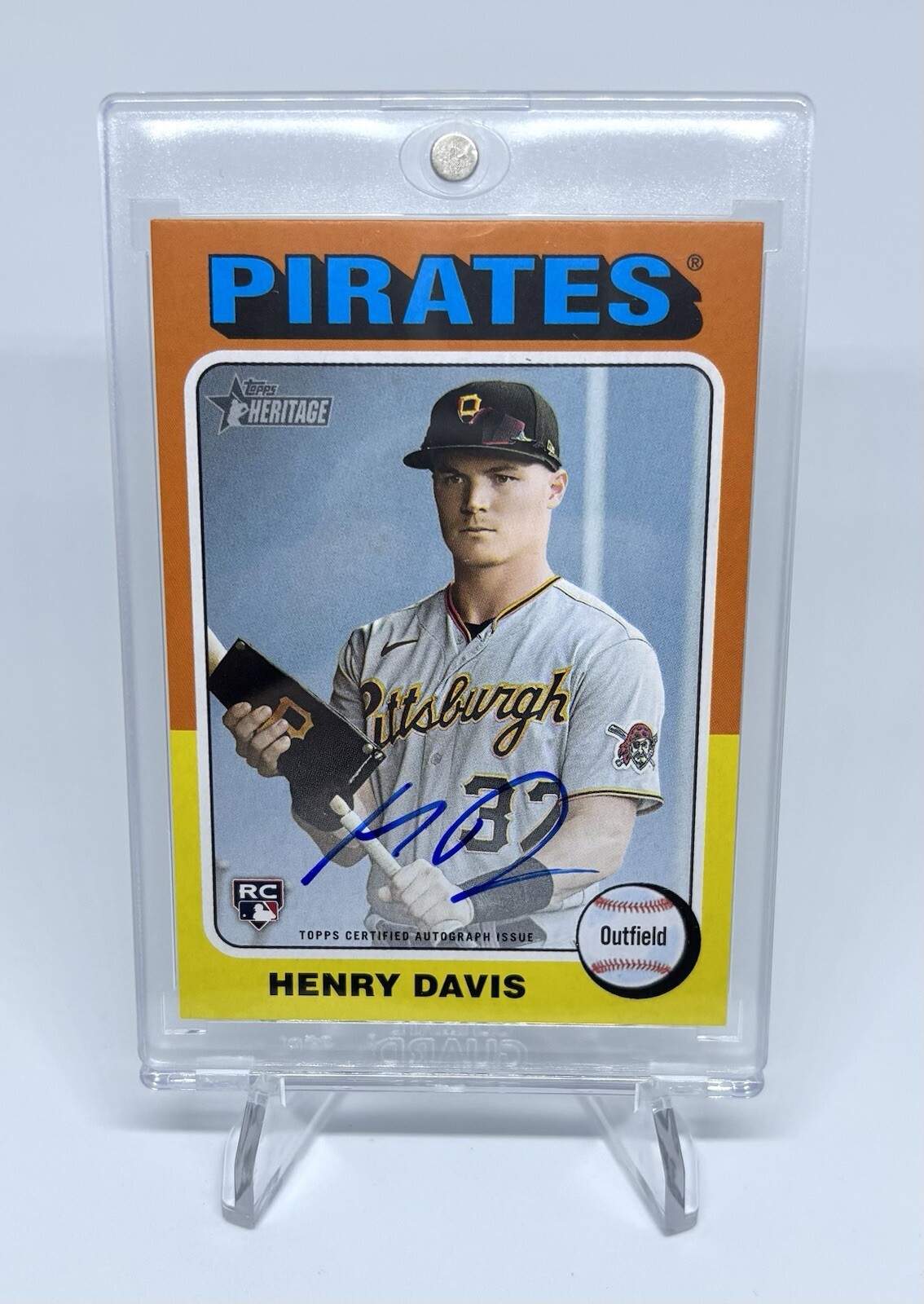 2024 Topps Heritage - Henry Davis RC Rookie REAL ONE AUTOGRAPH #ROA-HD PIRATES