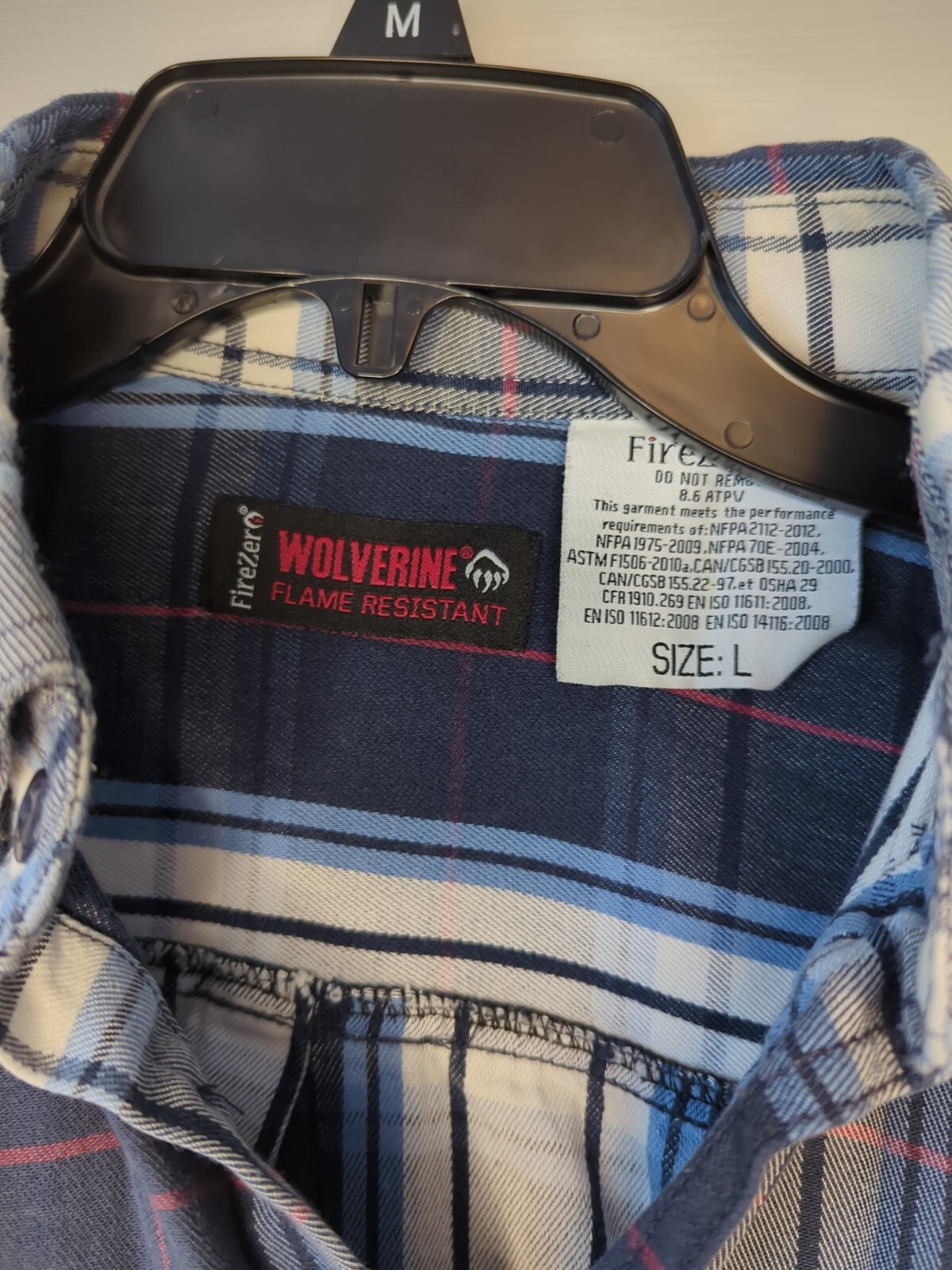 EICWOLVERINE FLAME RESISTANT FIRE ZERO BUTTON UP … - image 3