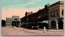 Main St Hotel Engelbright Dentist Dirt Road Dirt Ripon WI C1916 Postcard W2