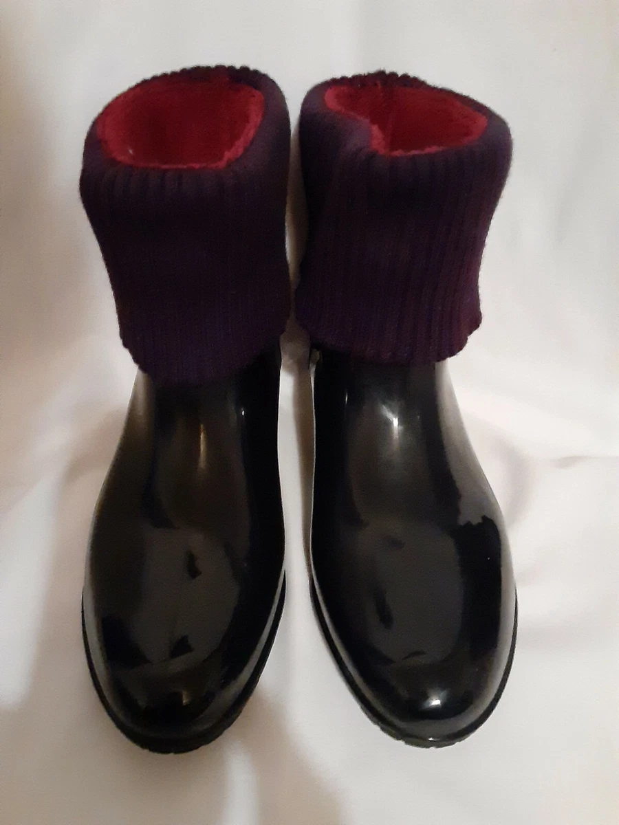 Tommy Hilfiger Women s Rain Winter Boots Blue Plum Size 11