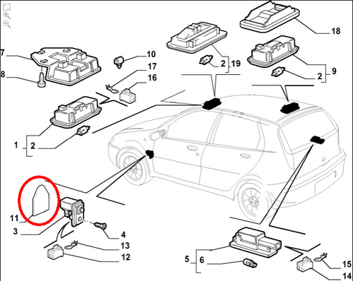 Tapa Protección Plafoniera Fiat 500 Duna Elba Panda Uno Lancia Y Fiat 7514921 - Imagen 7 de 7