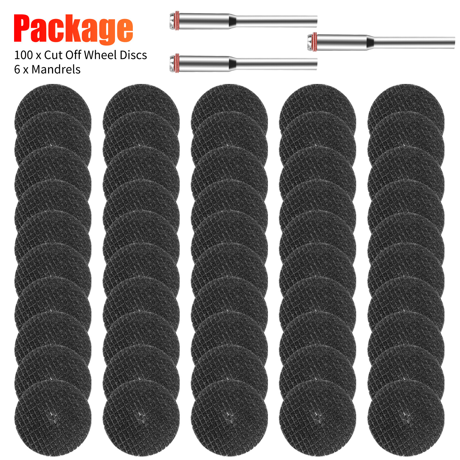 106Pcs 1/8in Fiberglass Reinforced Cutting Wheel For Dremel Rotary Cut Off Disc