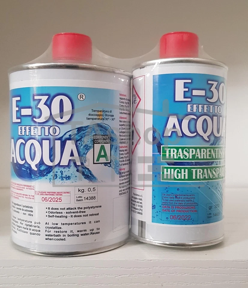 Resina Epossidica Trasparente gr800 bicomponente A+B atossica originale Prochima