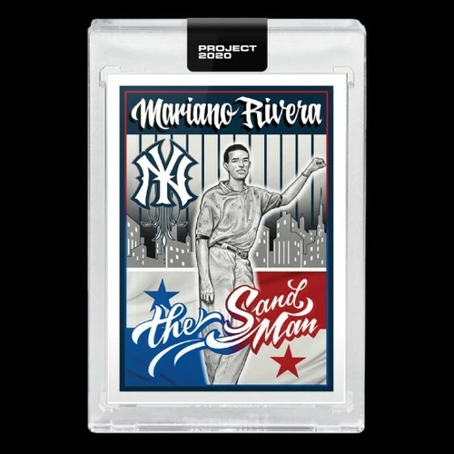 Topps PROJECT 2020 Card 131 - 1992 Mariano Rivera by Mister Cartoon (With Box)