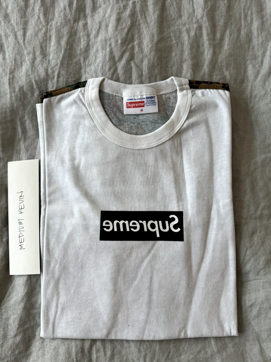 Supreme Comme des Garcons Black Box Logo Polka Dot Tee Shirt CDG