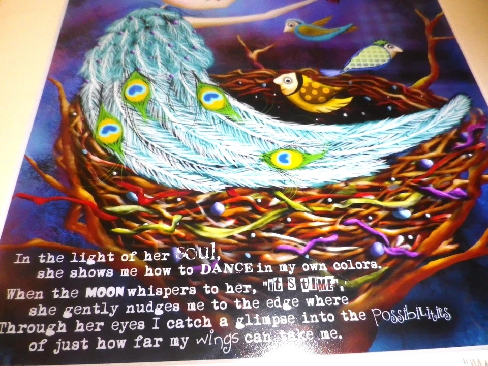 JAGGED TOUCH STUDIOS ''WINTER JOURNEY'' & ''MAMA BIRD'' Art Print IN-WHITE MAT - Image 4 of 4