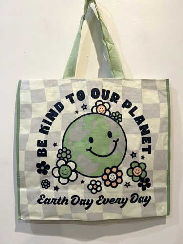 EARTH DAY EVERYDAY Be Kind to Our Planet Durable Reusable Grocery Shopping Bag - Picture 1 of 5