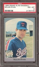1989 Grand Slam Baseball Nolan Ryan Silver Border PSA 8 (no longer graded)