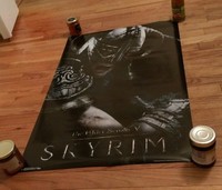 Skyrim The Elder Scrolls V Video Game Poster Bethesda Software Warrior Action Skyrim The Elder Scrolls V Video Game Poster Bethesda Software Warrior Action