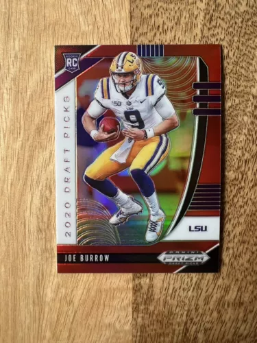 2020 Panini Prizm Draft - Draft Picks Rookies Red Prizm #105 Joe Burrow (RC)