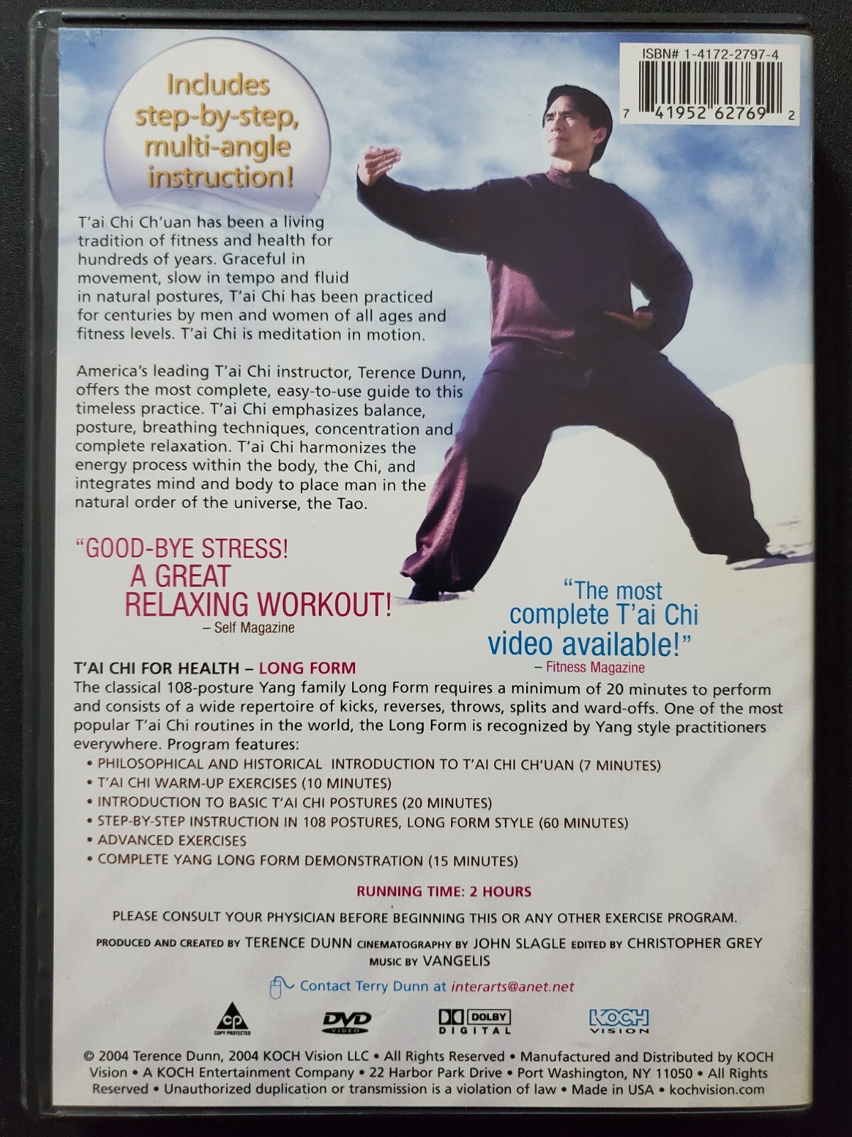 Tai Chi for Health - Yang Long Form (DVD, 2004) Terence Dunn 741952627692 |  eBay