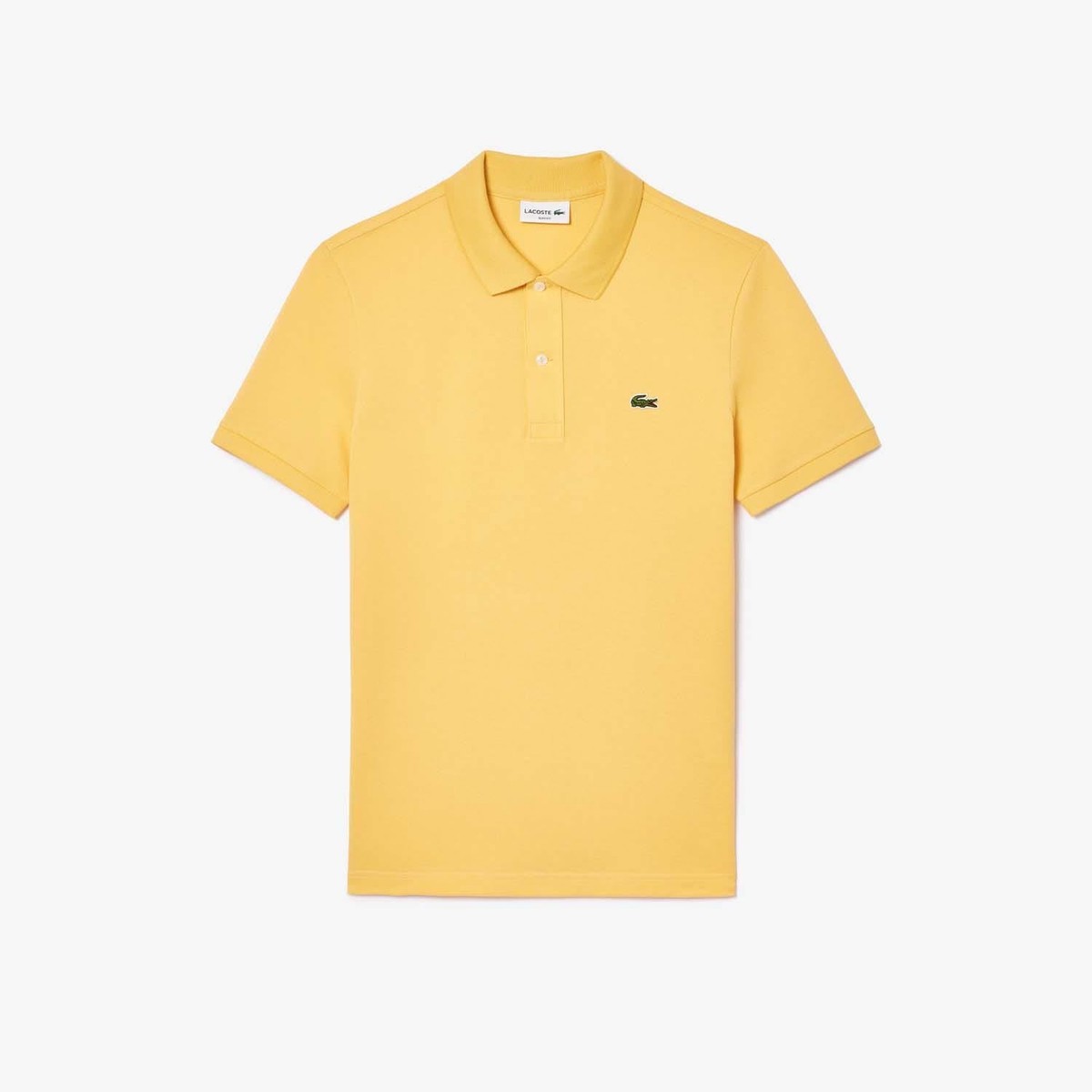 Men's T-Shirt Lacoste Slim-Fit Piqué Polo Shirt in Yellow UK