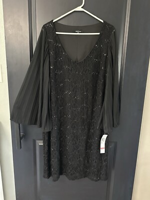 Y2K Onyx Nite Whimsy Goth Lace Sequin Evening Party Dress NWT Plus Size