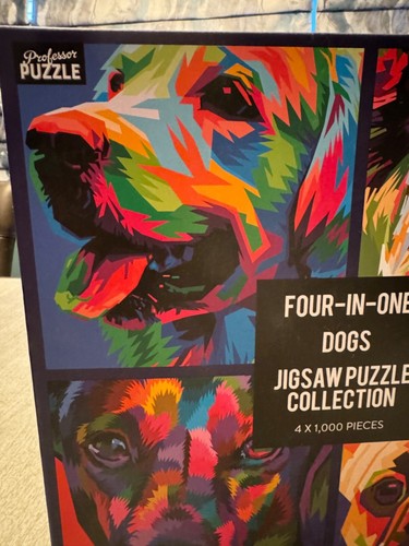 Professor Puzzle Jigsaw Four-In- One Anstract Dogs Collection 4 X 1,000 NIB - 第 2/12 張圖片