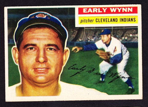 1956 TOPPS #187 EARLY WYNN INDIANS