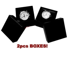 2pcs Watch Box for Bracelet Bangle Jewelry Paper Cardboard Gift Case Black *NEW*