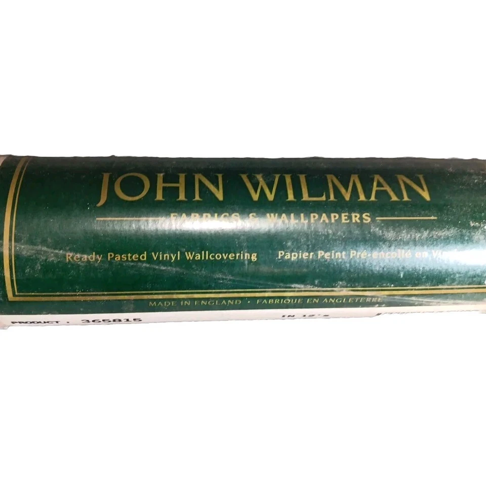 Papel pintado de colección N.O.S John Wilman 2 rollos años 90 (pluma 192239 A) vinilo prepegado Foto 4 de 4