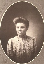 1900 s Vintage Pretty School Girl young lady CABINET CARD PHOTO