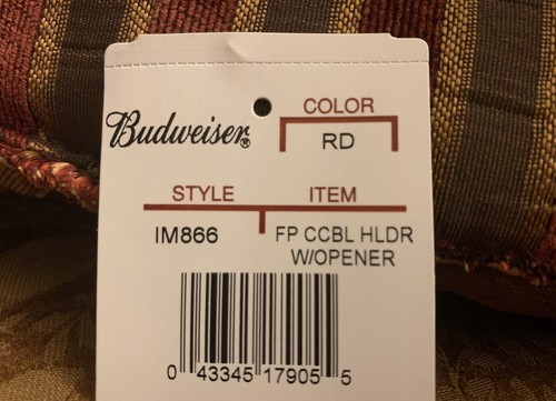 Red Budweiser Card and ID Holder with Attached Bottle Cap Opener - Picture 8 of 8