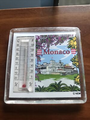 Monaco   Vintage Kunststoff Souvenir Kühlschrankmagnet (siehe Beschreibung)