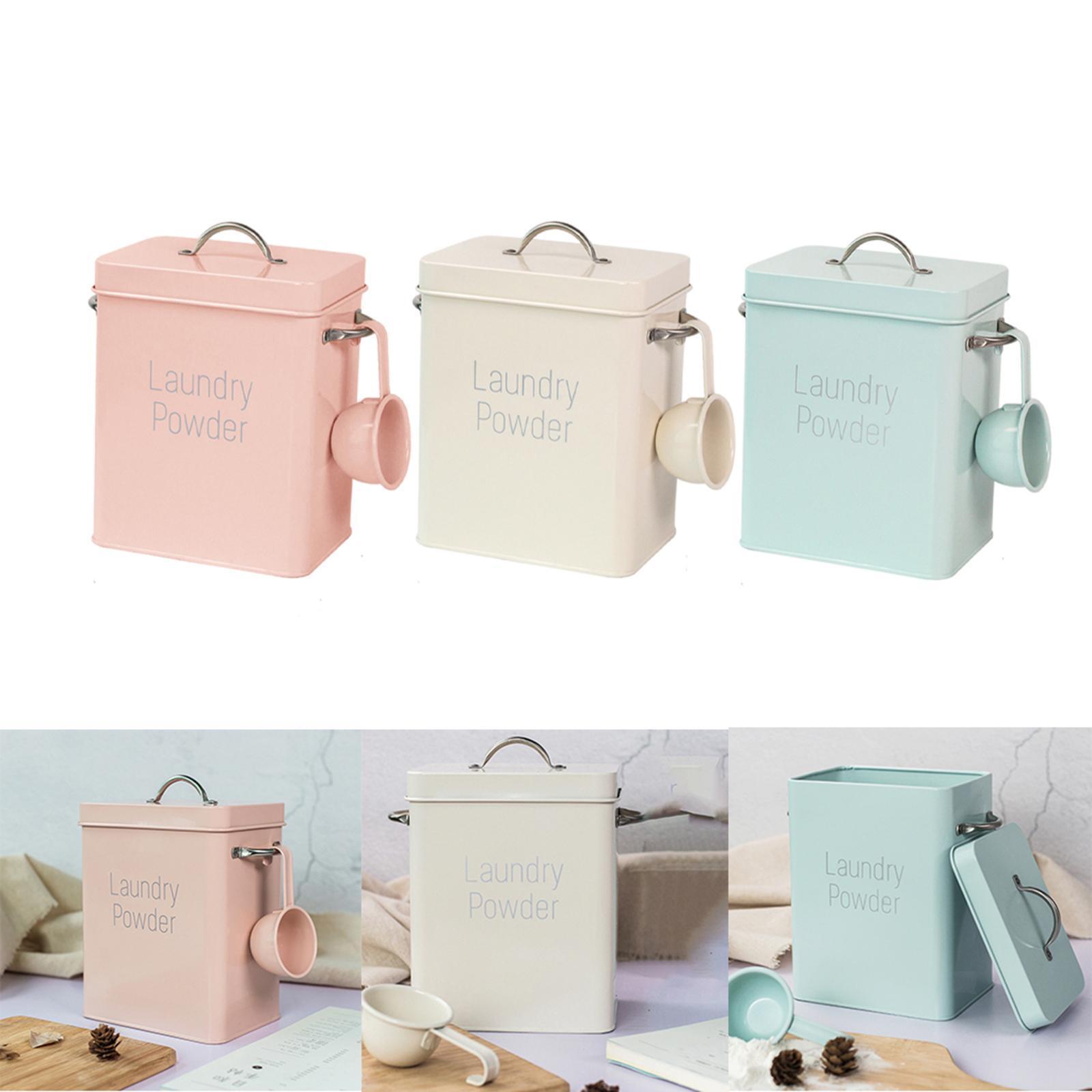Laundry Powder Container Dry Grain Dispenser Laundry Powder Bin with