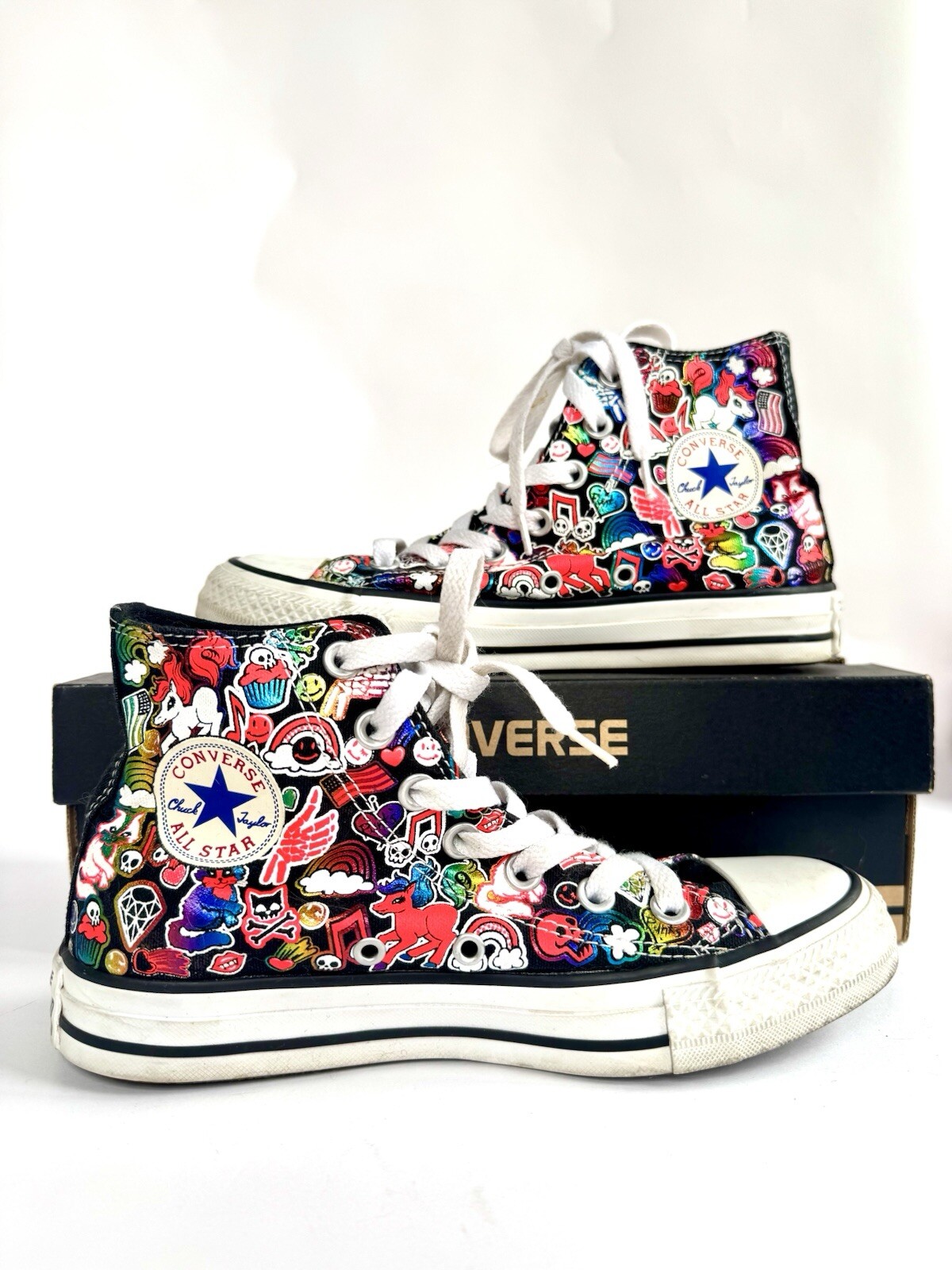 Converse All Star Black Neon My Little Pony Skull 420 Edizione Limitata Donna 6