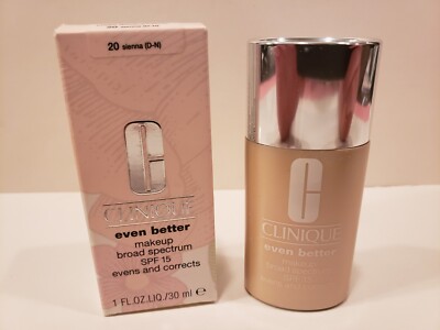 Clinique- Even Better Makeup Evens And Corrects - BS SPF 15 ~20 Sienna~NIB